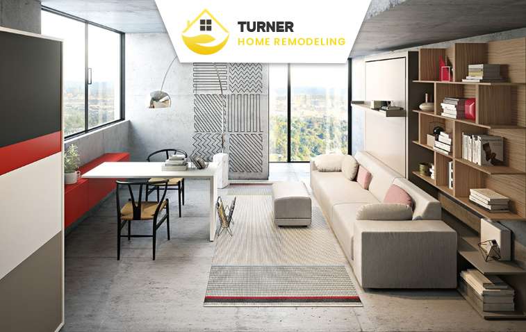 Modern room with smart technology, lighting, and stylish décor